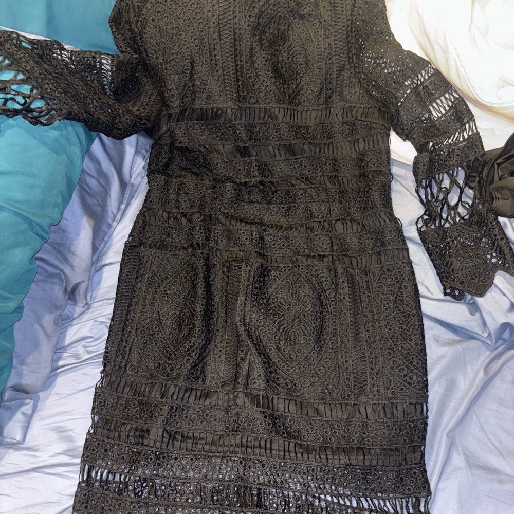 Boohoo Elegant Black Lace Dress